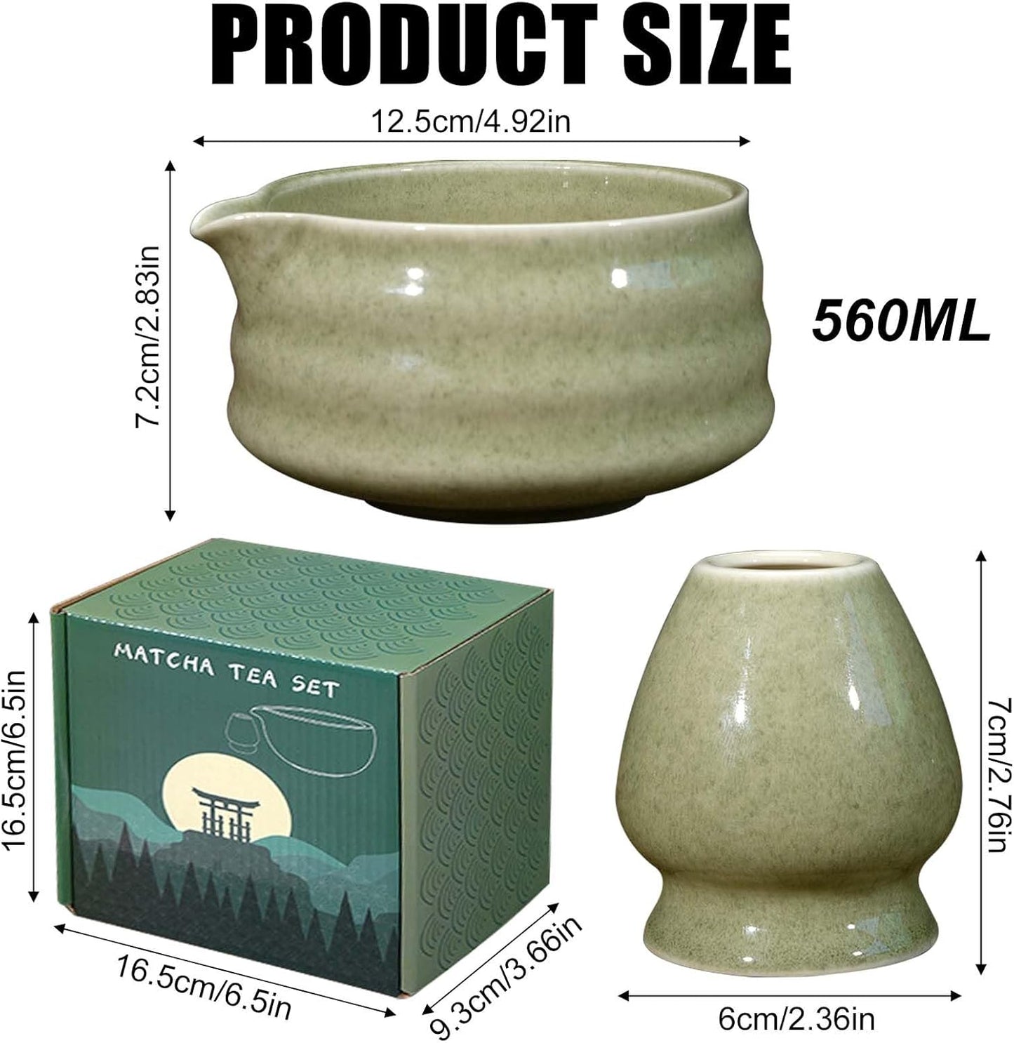 Matcha-Schalen-Set, Matcha-farbe