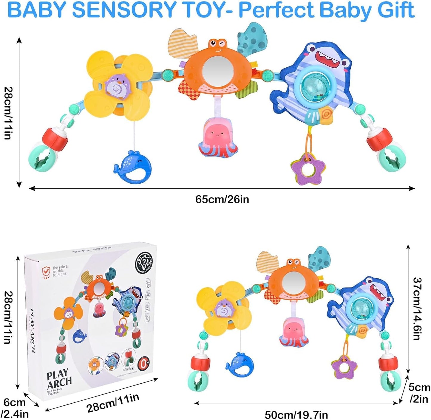 Spielbogen Baby Motorikspielzeug 0-12 Monate, B