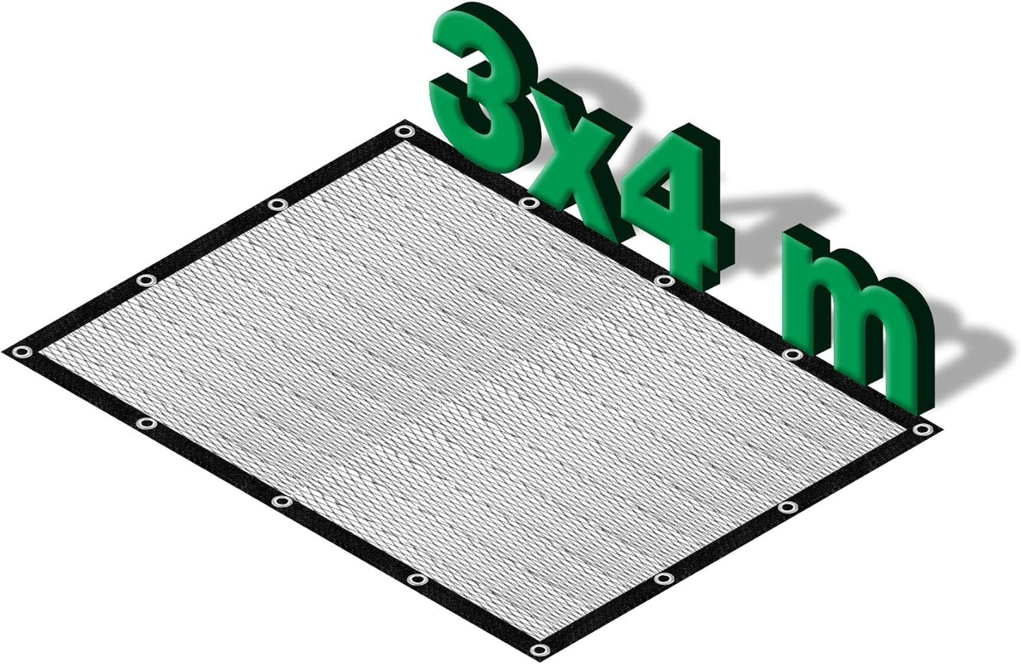 Feinmaschiges Teichabdecknetz (3x4m) mit Erdspiessen, 3x4m