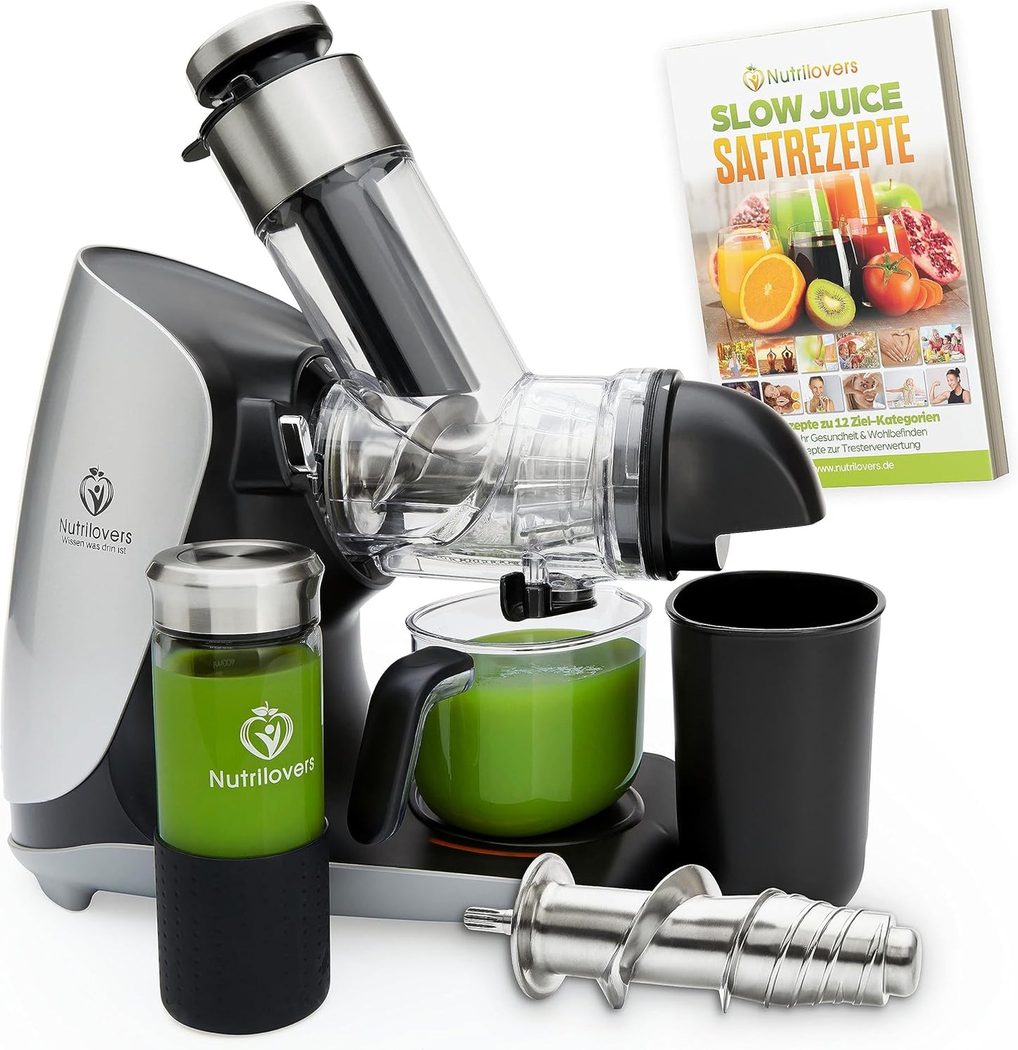 GREEN-PRESS - Slow Juicer, Silver Knight / Edelstahl