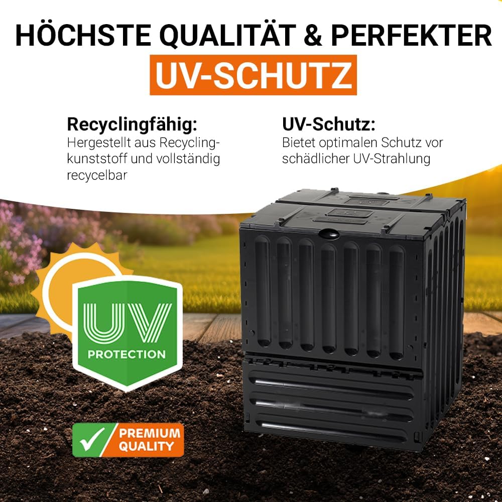 Eco-King Komposter, 600 L, Schwarz