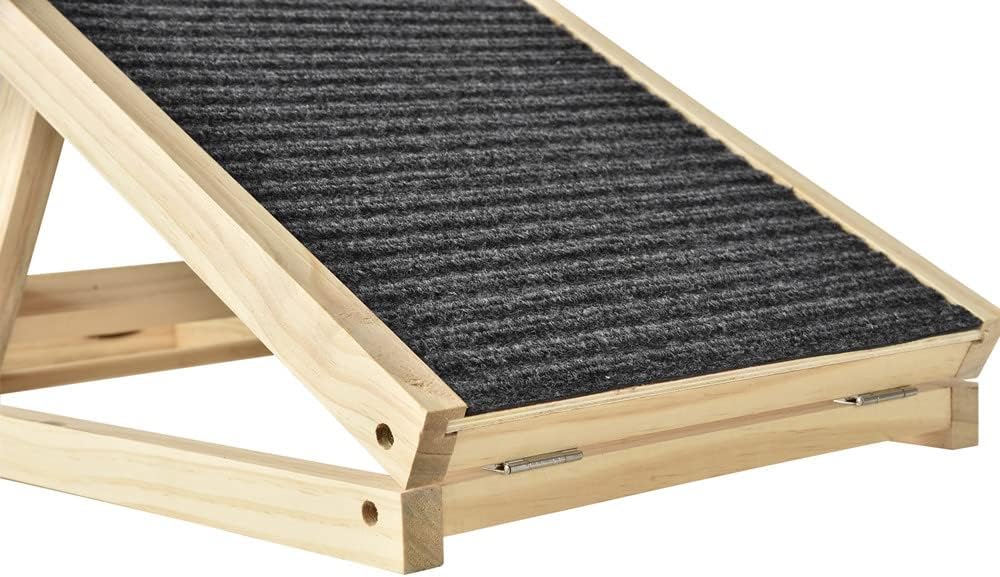 Klappbare Hundrampe – 4-fach verstellbar (30–60 cm), Anti-Rutsch, 100 cm x 40 cm x 30/40/50/60 cm