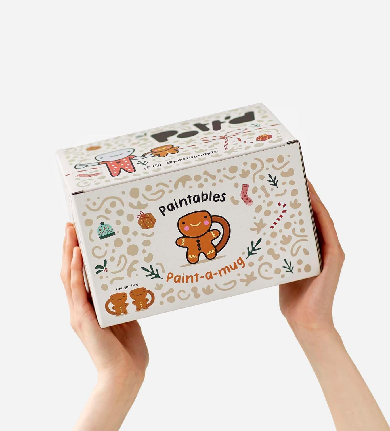Lebkuchen-Weihnachtstassen-Malset, Einzeln Lebkuchen-Tassenmalset