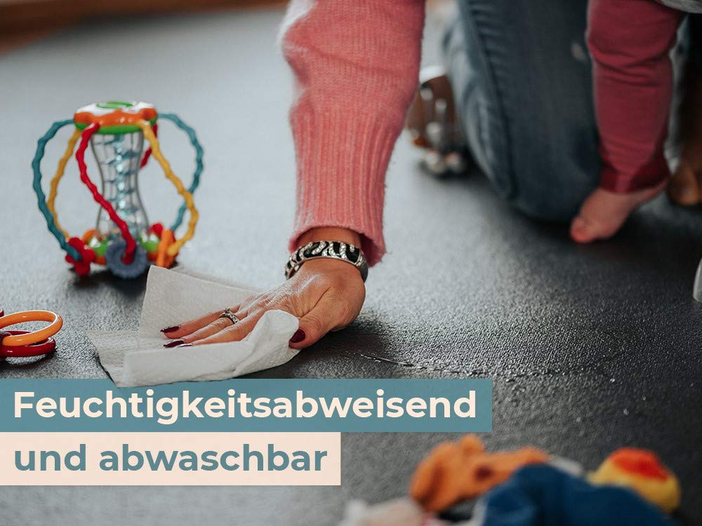 Krabbelmatte mit Anti-Rutsch (120x140 cm), 120x140 cm (1erPack) Grau