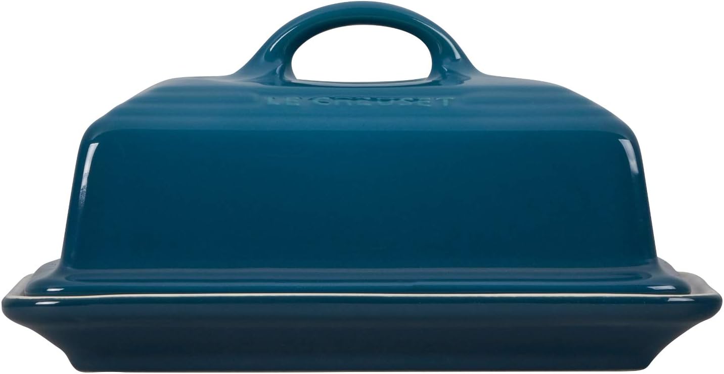 Steinzeug Butterdose, Deep Teal