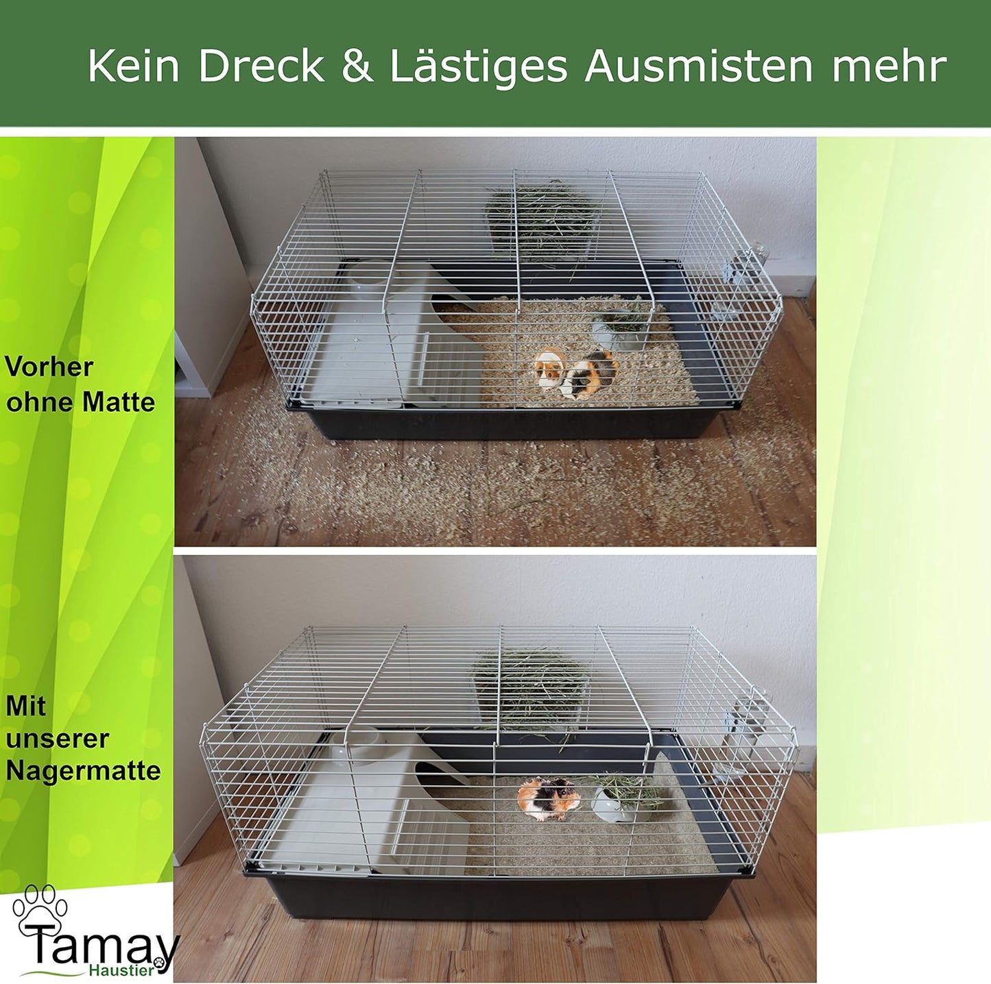 Hanf-Nagermatten-Set für Kleintiere (25 Stück), 25 Stück