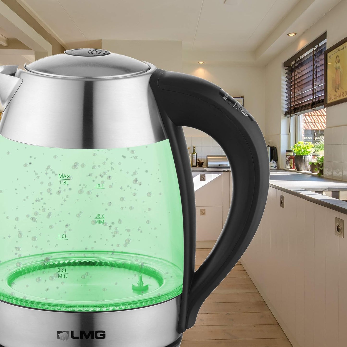 LED-Wasserkocher mit Temperatureinstellung