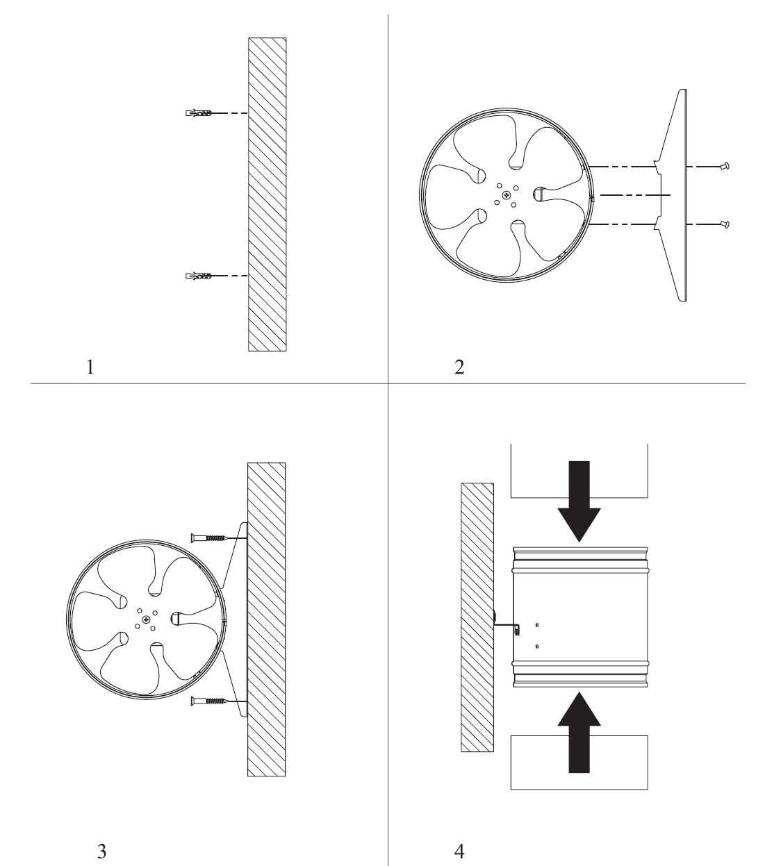 Axialventilator, 200mm Verzinkter Stahl