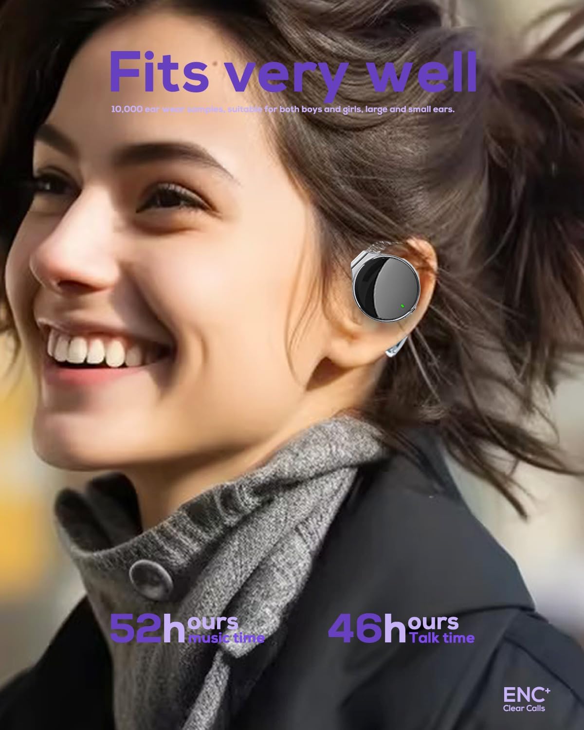 On Ear Kopfhörer Bluetooth mit Geräuschunterdrückung, Schwarz&silber&Black