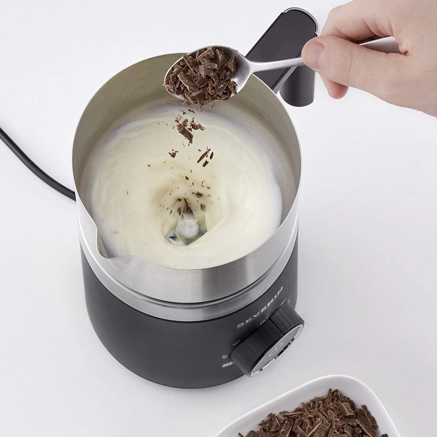 Spuma 700, Milchaufschäumer, 700 ml + LED-Display Schwarz