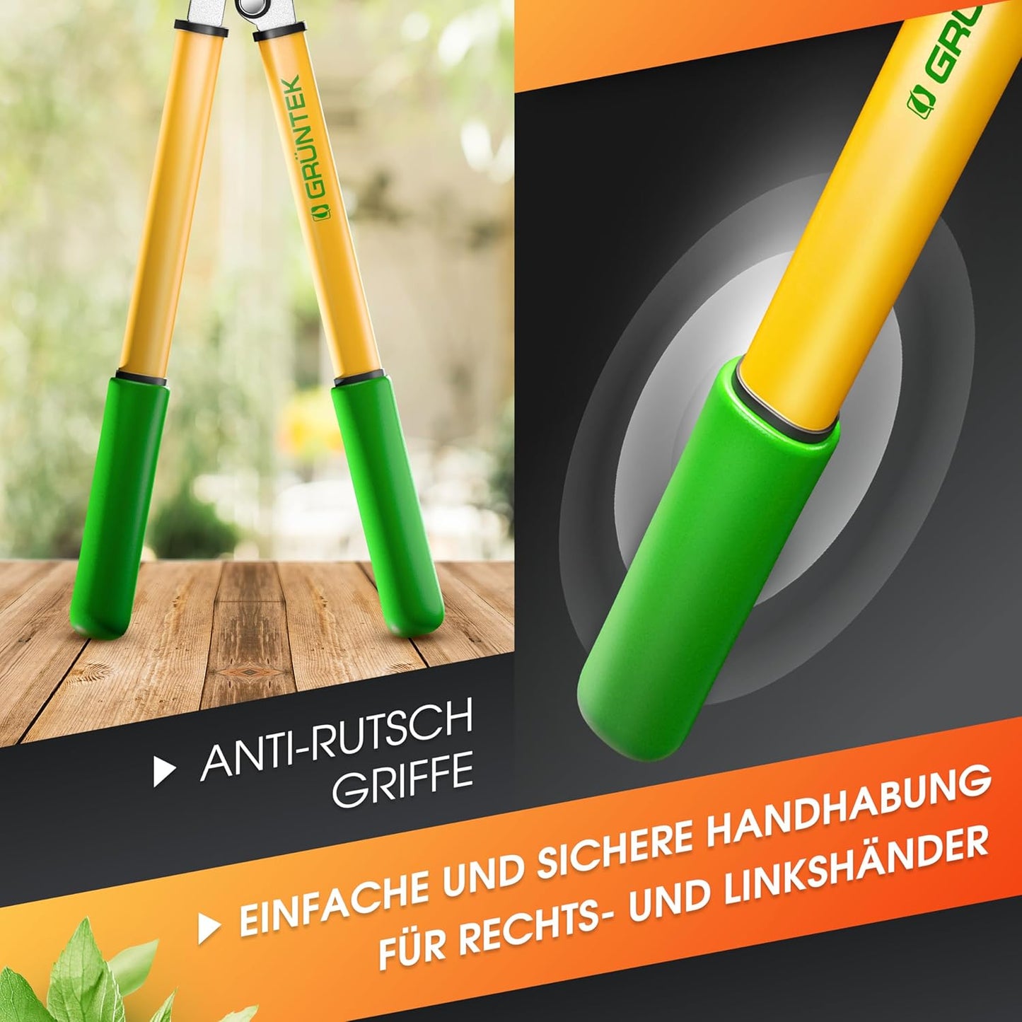Astschere mit Metall-Amboss & Antihaftklingen