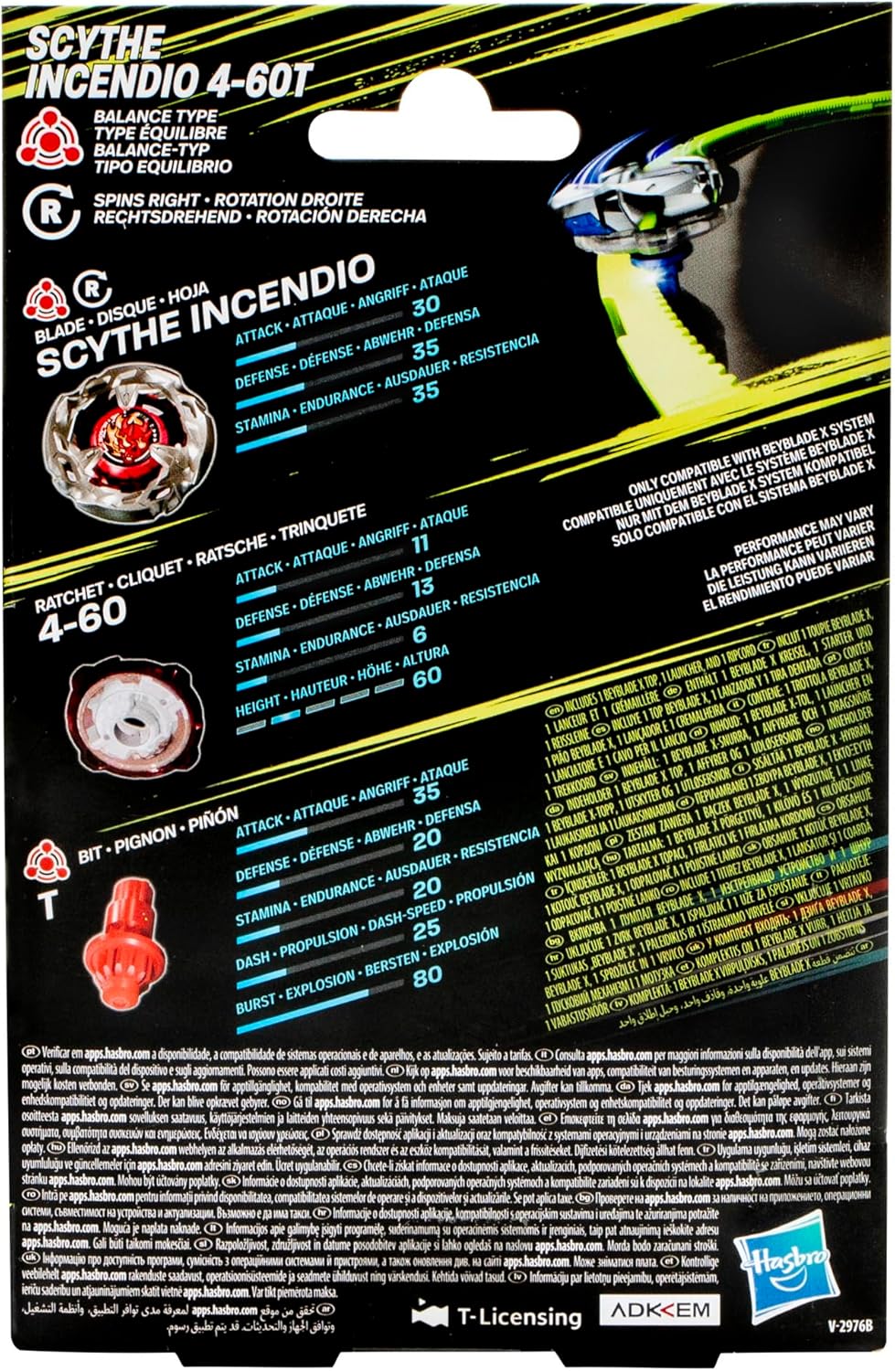 Beyblade Burst BBX Starter Pack, SCYTHE INCENDIO & LAUNCHER BX STARTER PACK