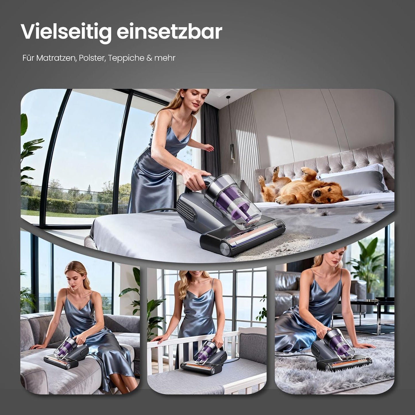 BX8 Milbensauger mit UV-Licht & Heissluft, Lila