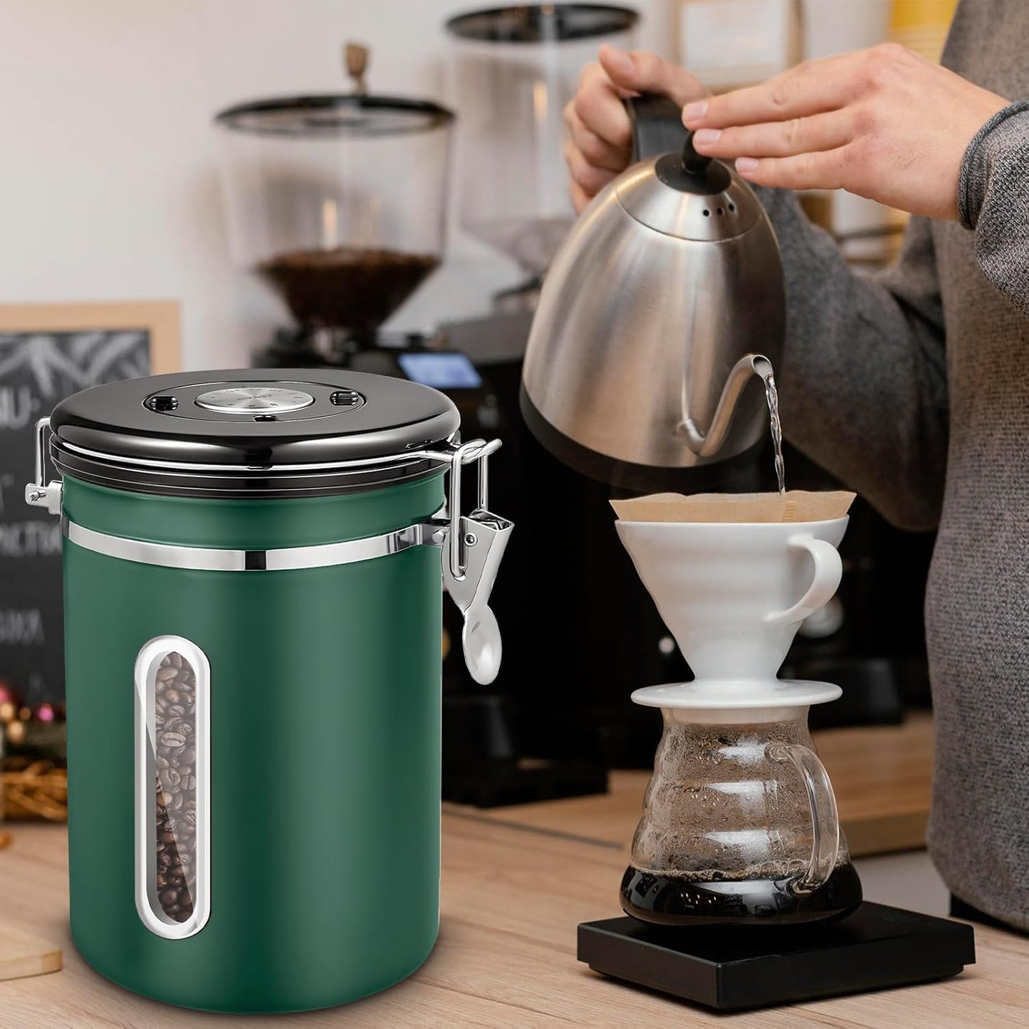 Luftdicht Kaffeedose mit Datumsanzeige
