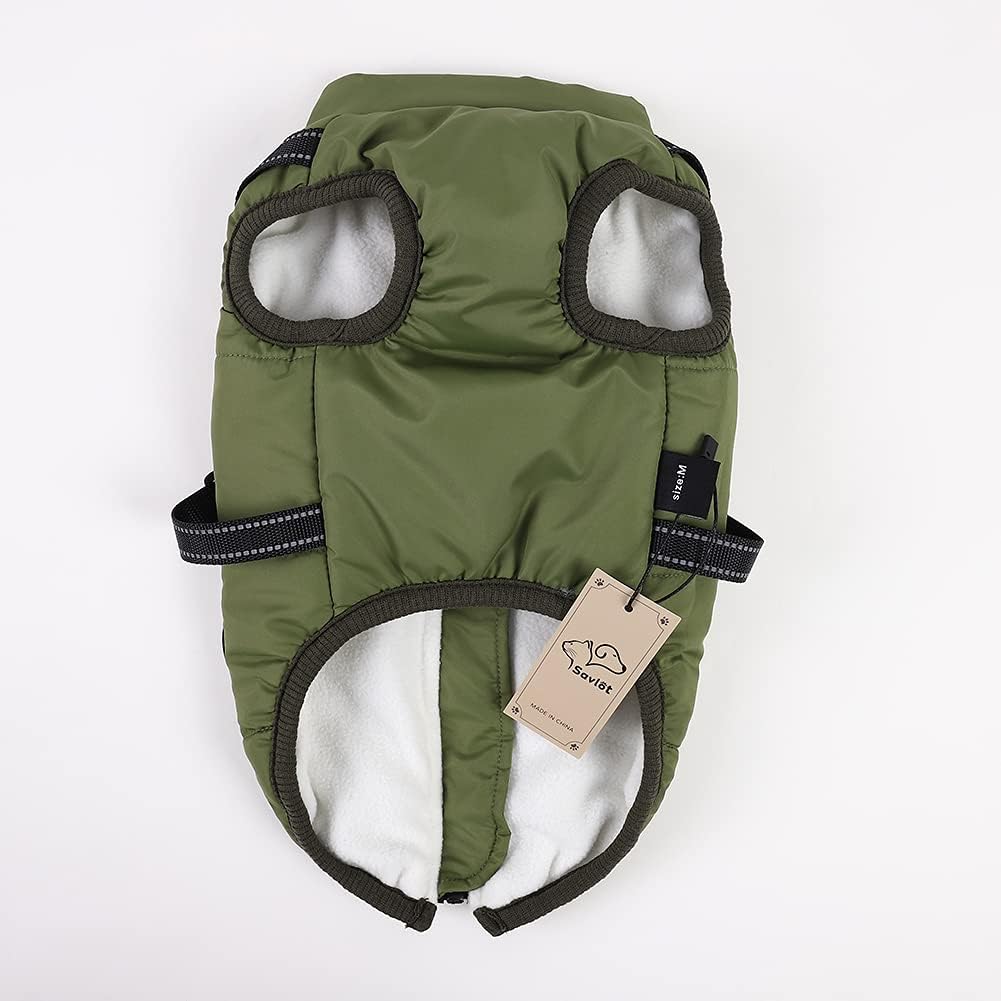 Hundejacke mit Brustgurt, 3XL Grün