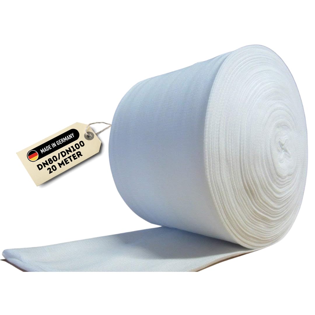 Drainagevlies Filterstrumpf für DN100/DN80 Drainagerohre (20m), 20 Meter