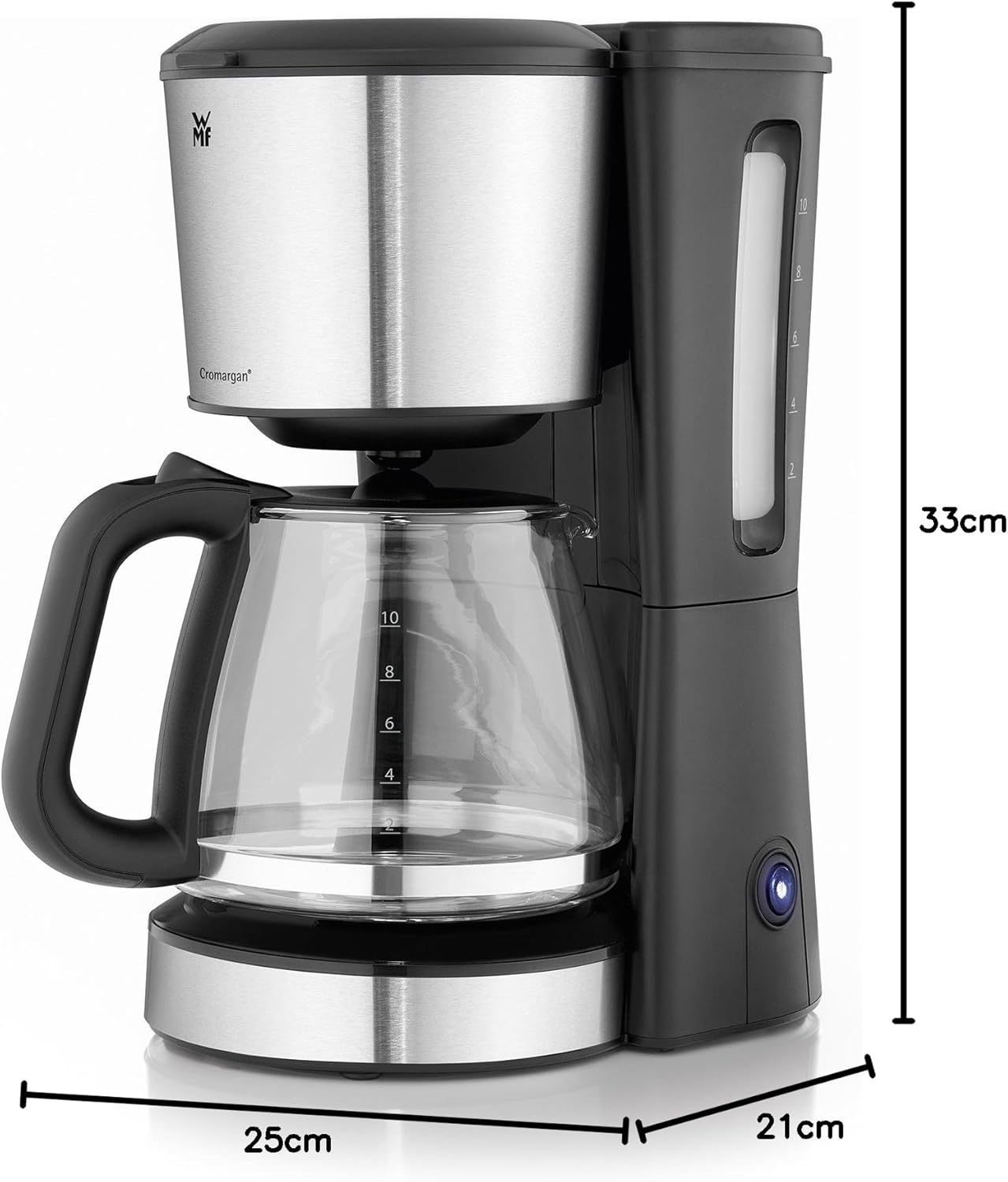 Filterkaffeemaschine mit Glaskanne, 10 Tassen, Kaffeemaschine Glas