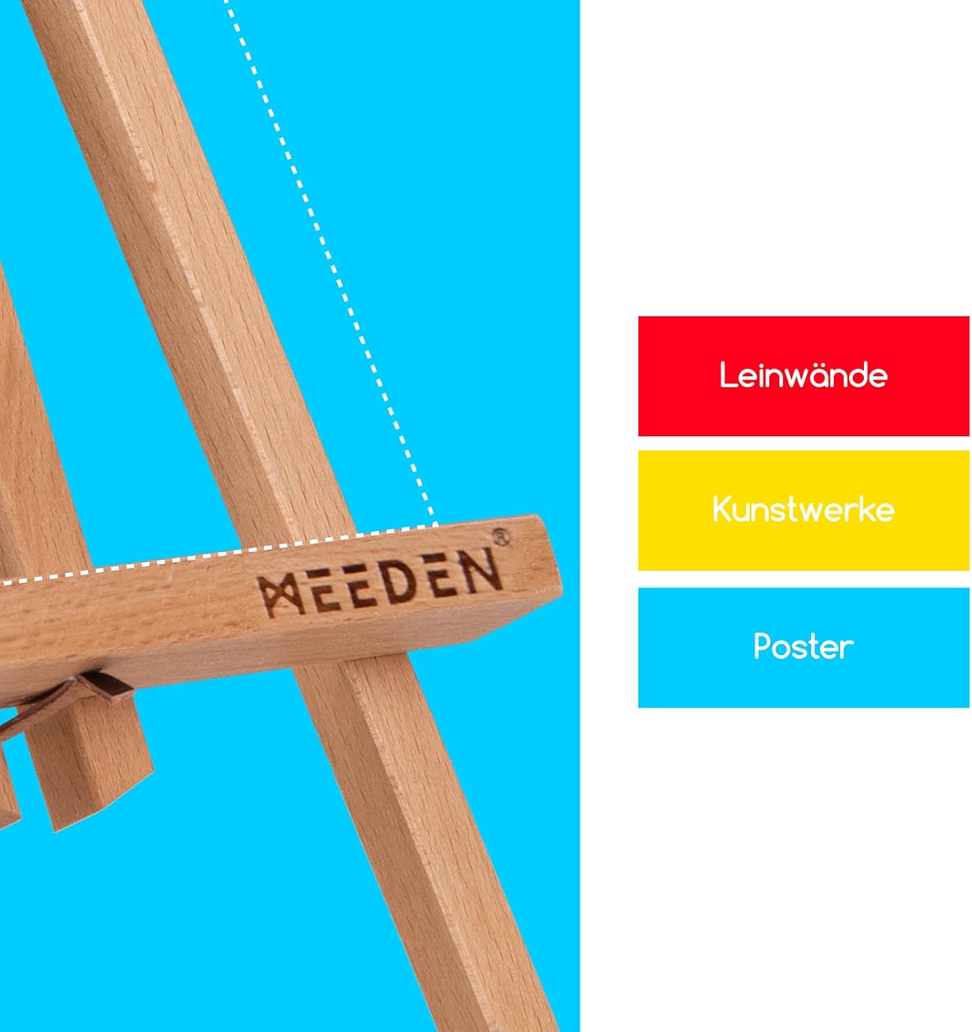 12er-Set Tischstaffelei, Natürlich 40CM