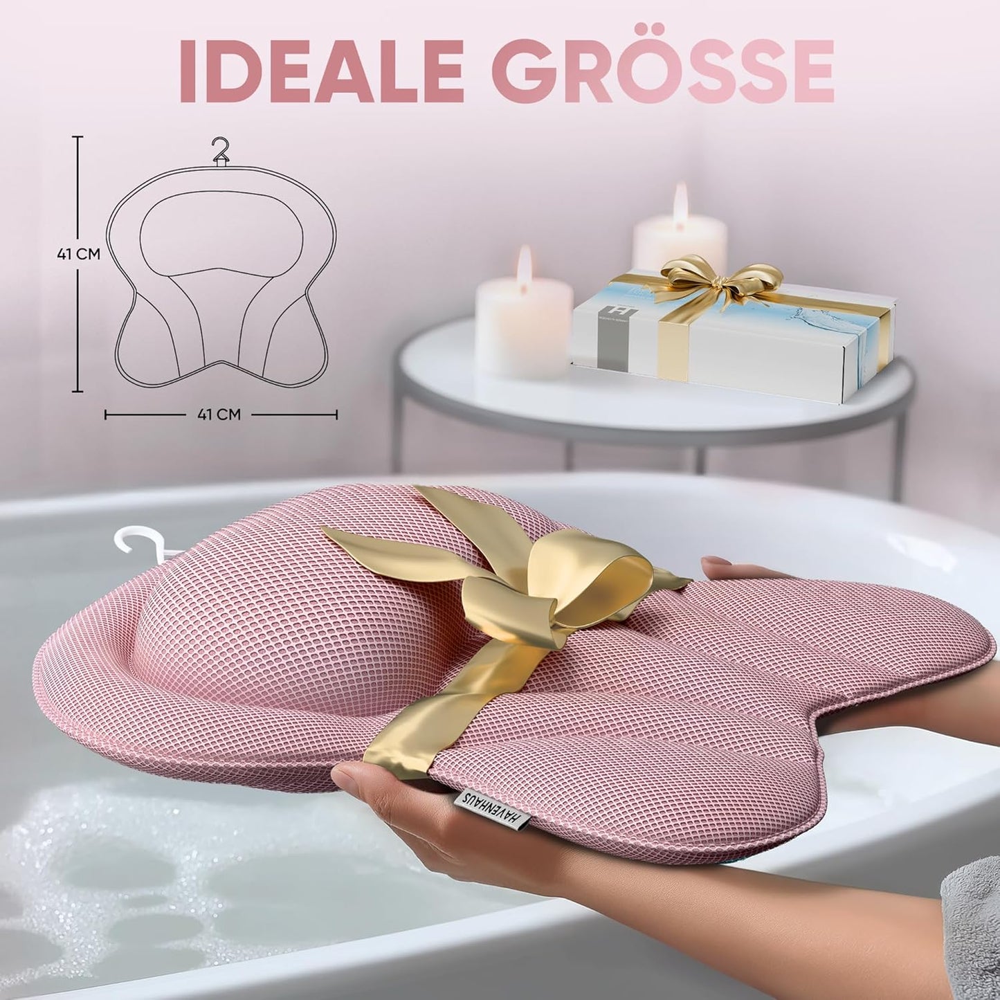 XXL Badewannenkissen, XX-Large Rosé