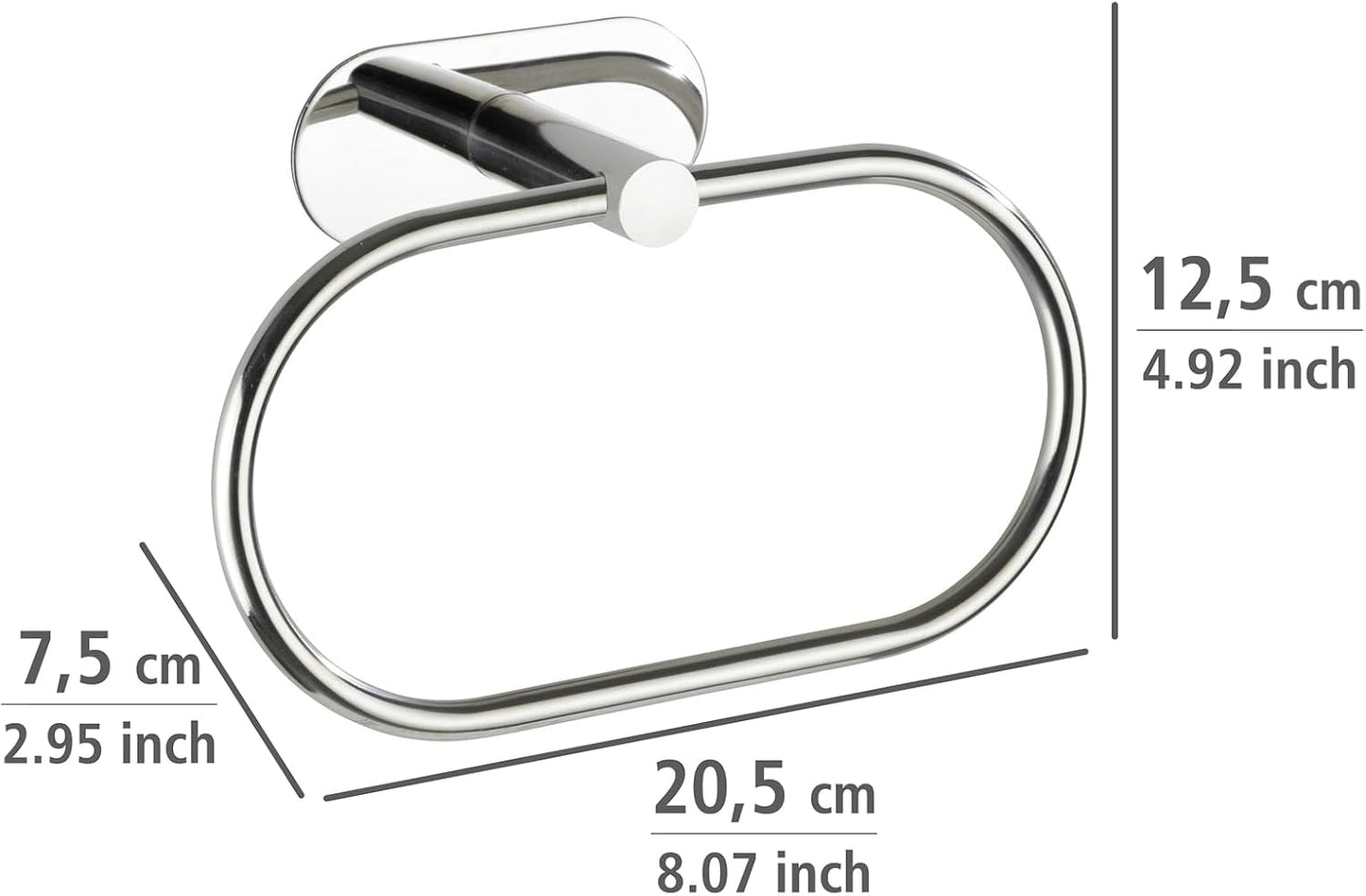 Handtuchring Orea Shine, Silber Glänzend