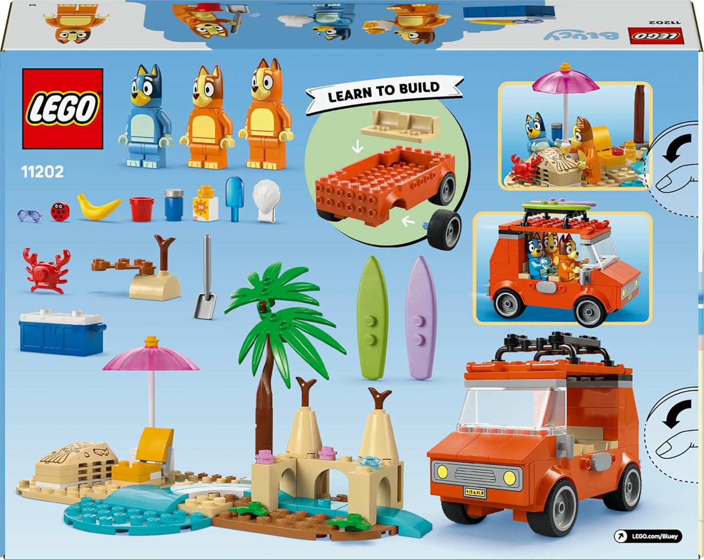 Bluey's Strand- und Familienauto-Spielset