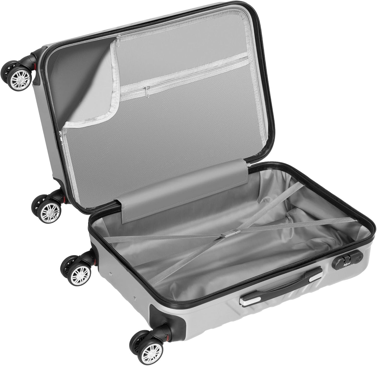 3-teiliges Hartschalenkoffer-Set, Grau