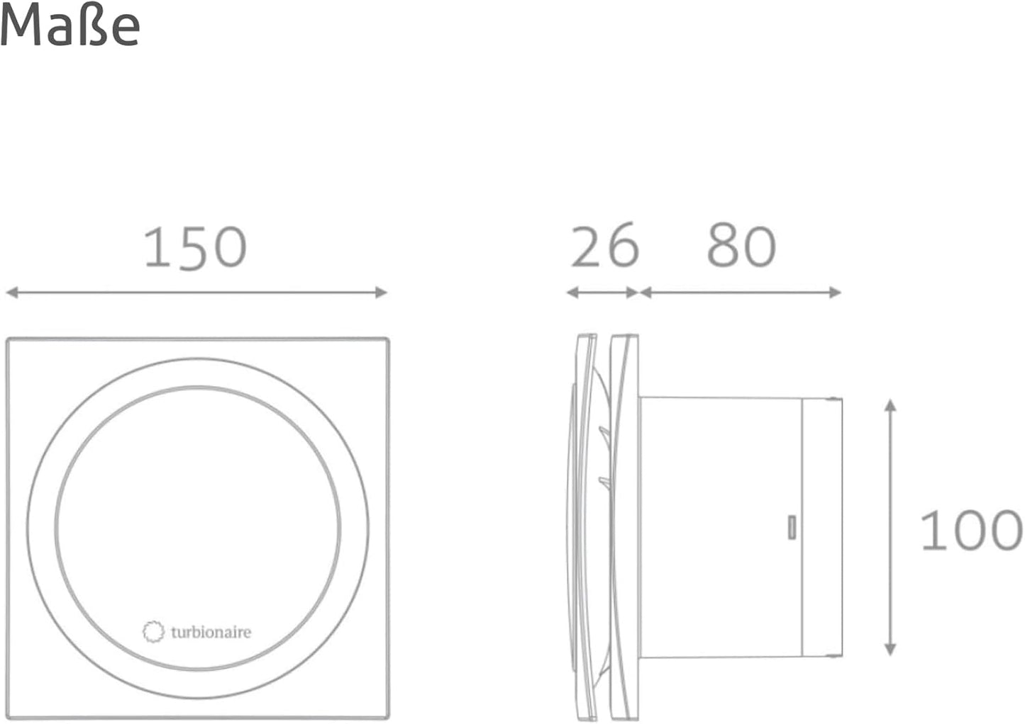 Ring 100 SW Badlüfter mit Rückschlagventil, 100 mm Standardweiß Matt