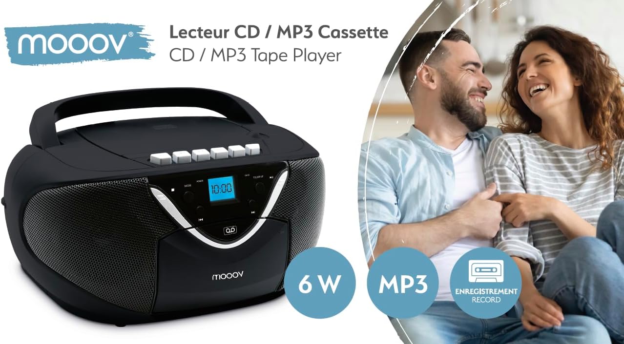 Tragbarer CD- und Kassettenspieler
