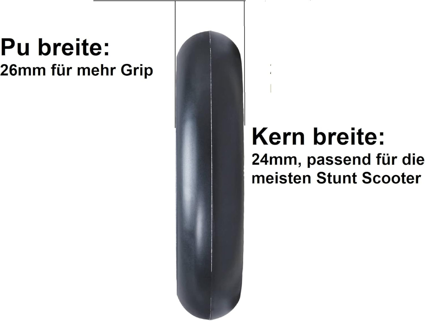 Hollow Core - Stunt-Scooter Rad, Deluxe Türkis / Blau 120mm