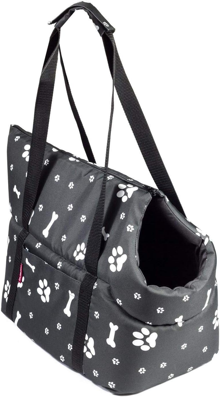 Tragetasche für kleine Haustiere bis 5 kg, L 34 x B 22 x H 26 cm Schwarz