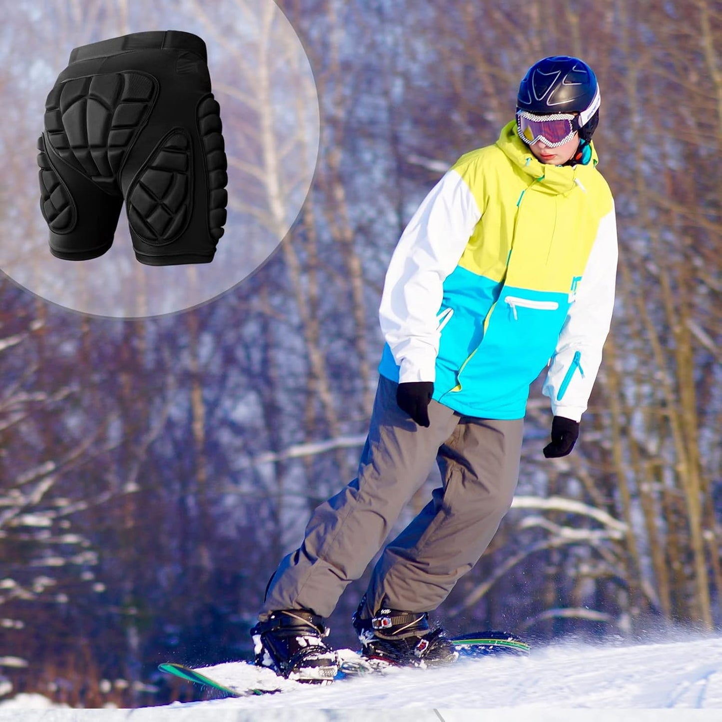 Hüftprotektor-Shorts für Wintersport, XXL