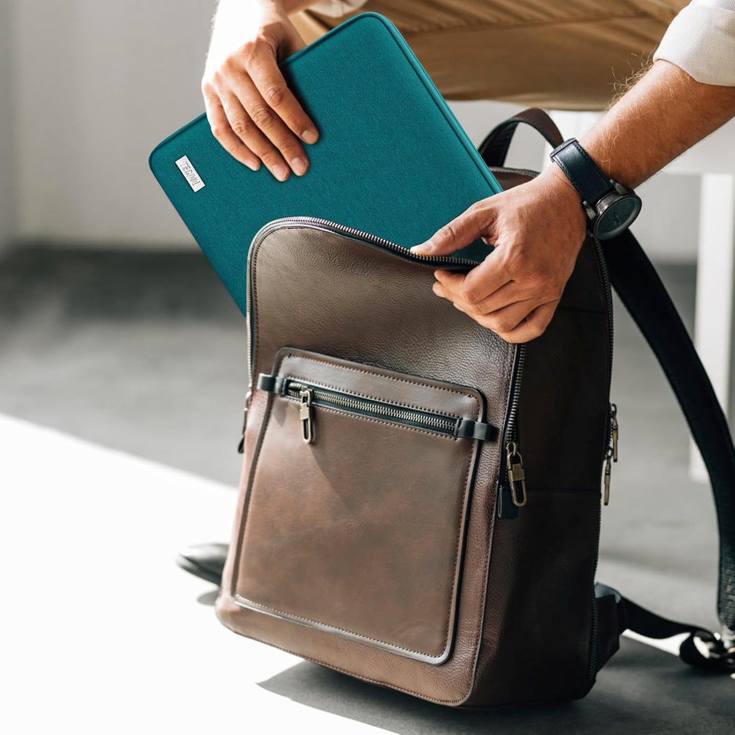 Wasserdichte Notebookhülle für 15.6 Zoll, 15.6 inch Teal