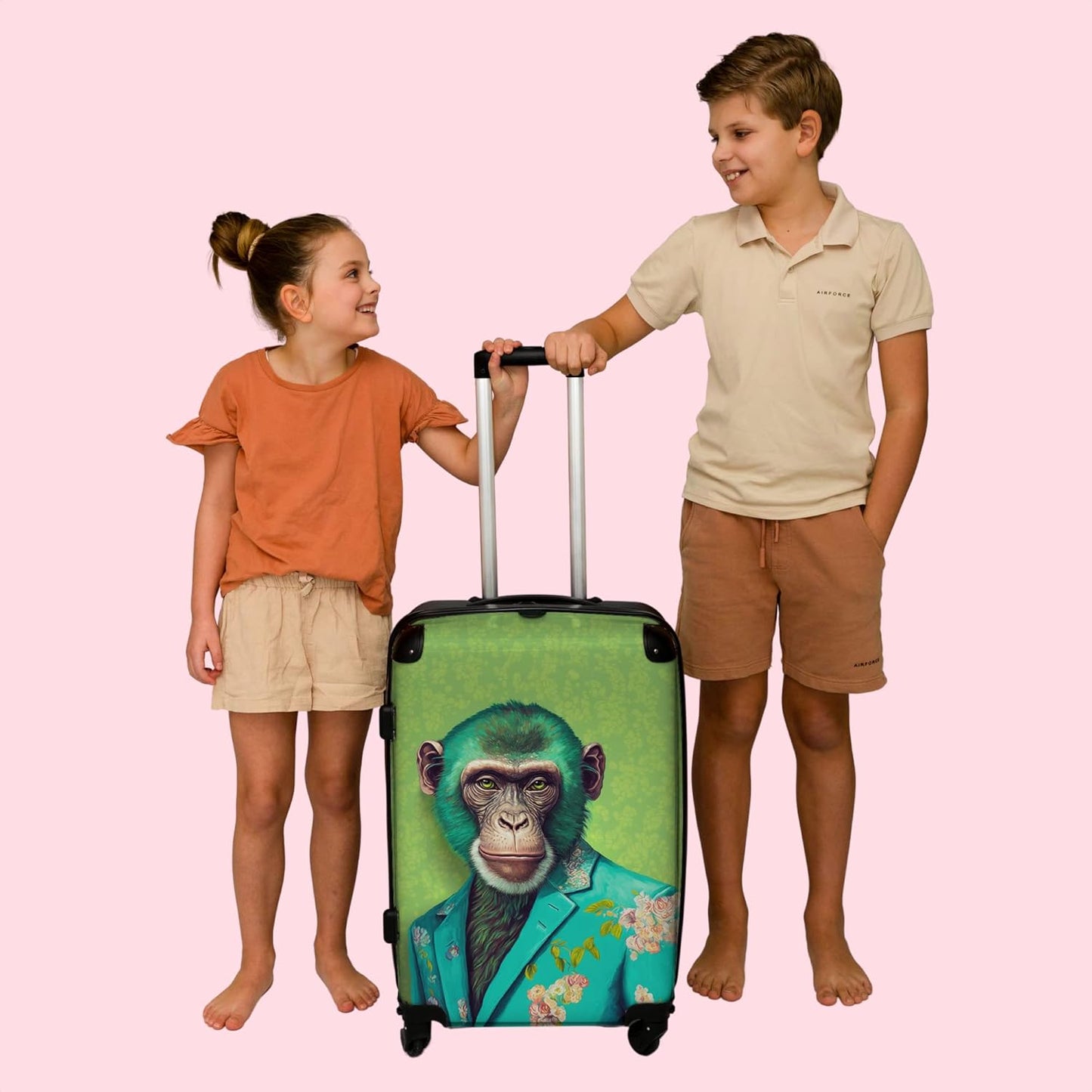 Koffer gross Trolley mit 4 Rollen (67x43x25cm, 72L)