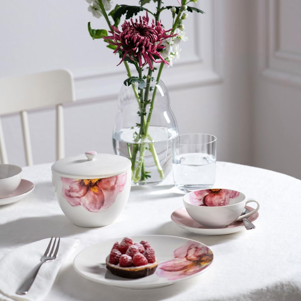 Teedose Rose Garden, Teedose mit Deckel - Weiss / Rosa