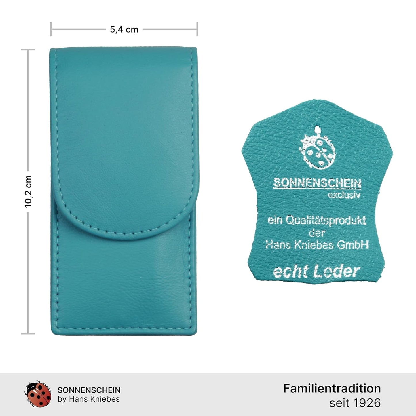 3-teiliges Maniküre-Set im Etui, Türkis