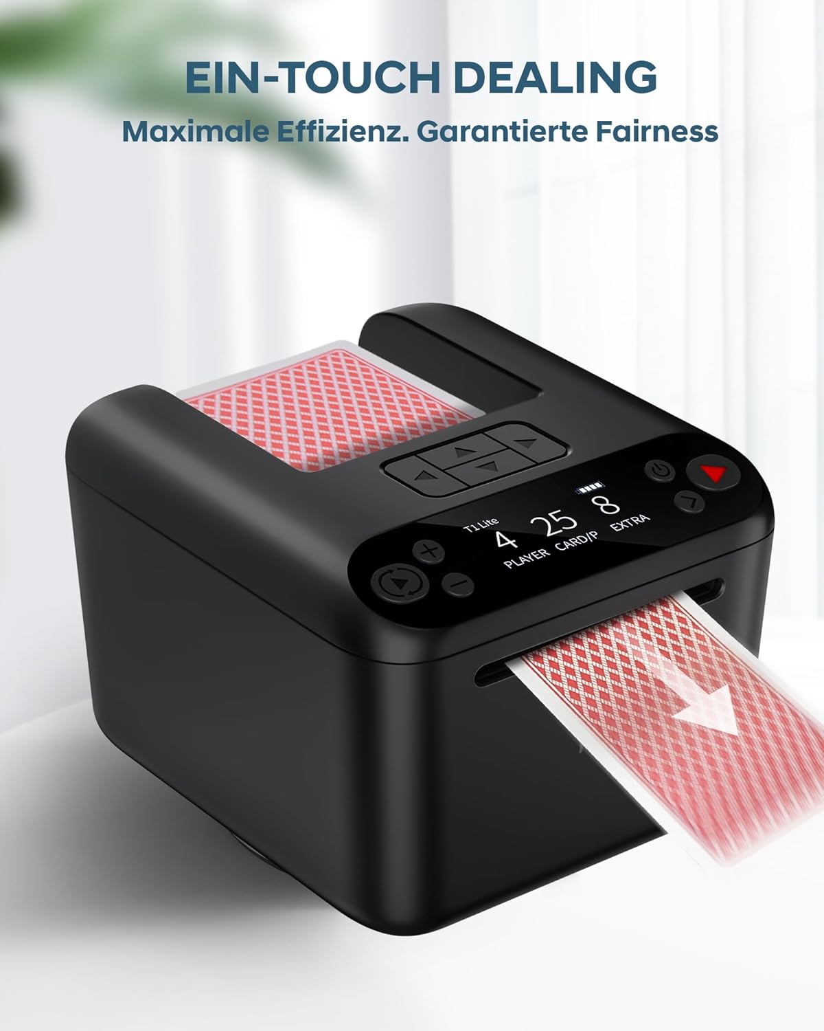 Automatischer Kartenausteiler für Poker & Blackjack, Schwarz
