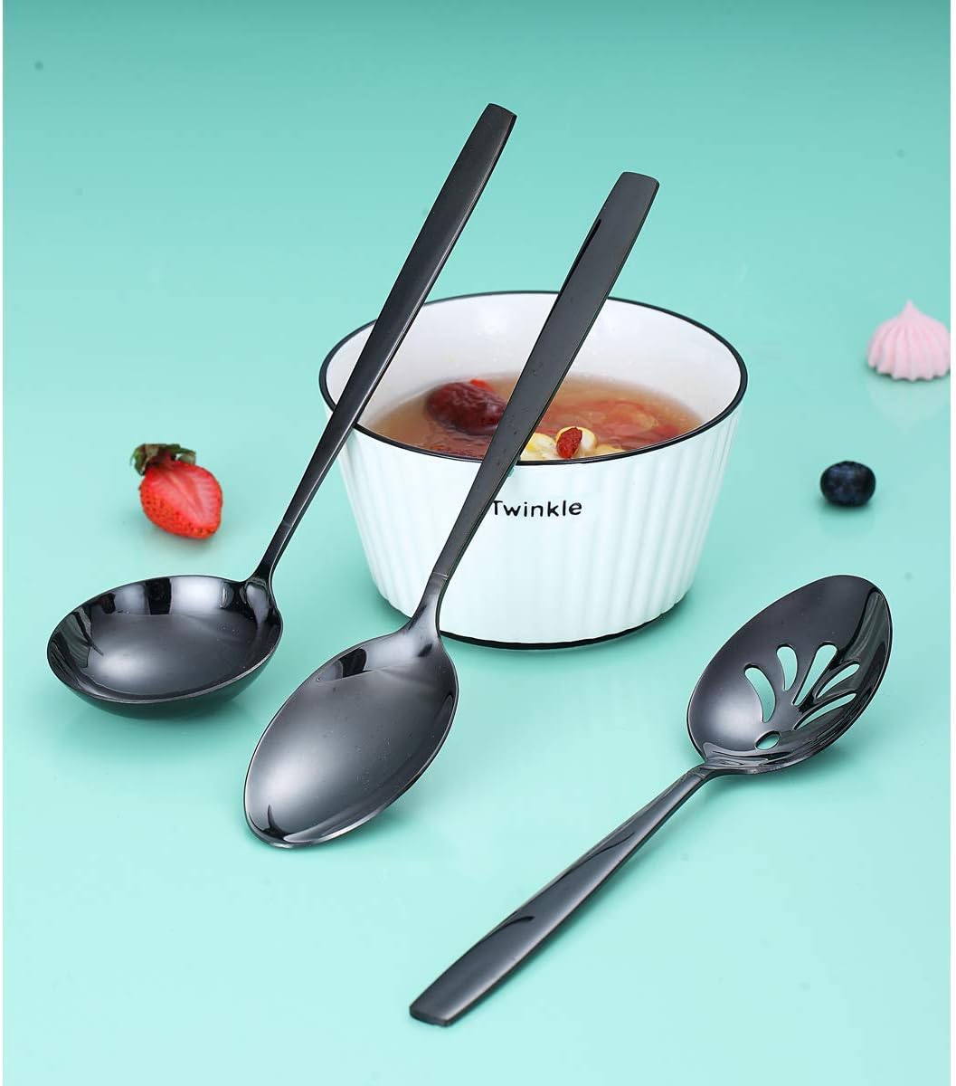 10-teiliges Servierbesteck-Set, 10.schwarz