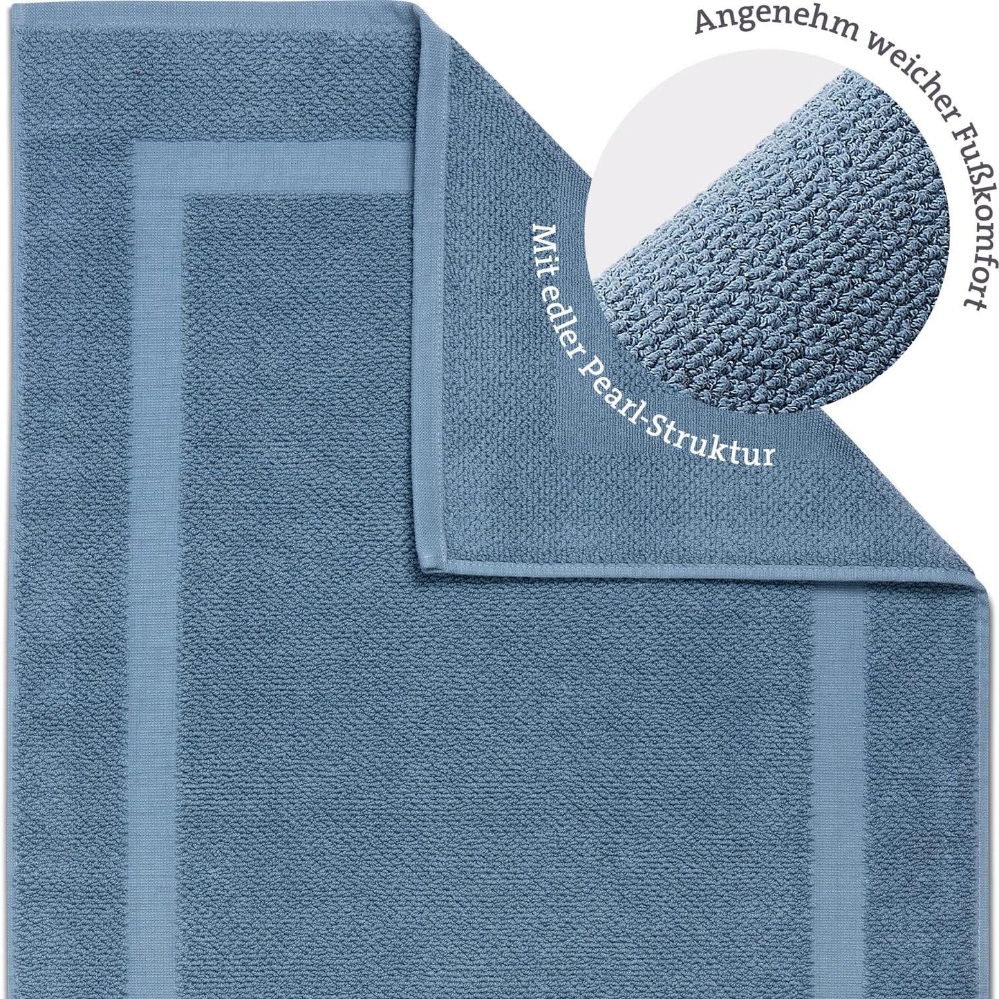 2er-Pack Badvorleger, 50 x 80 cm (Rechteckig) 2er Pack Blau