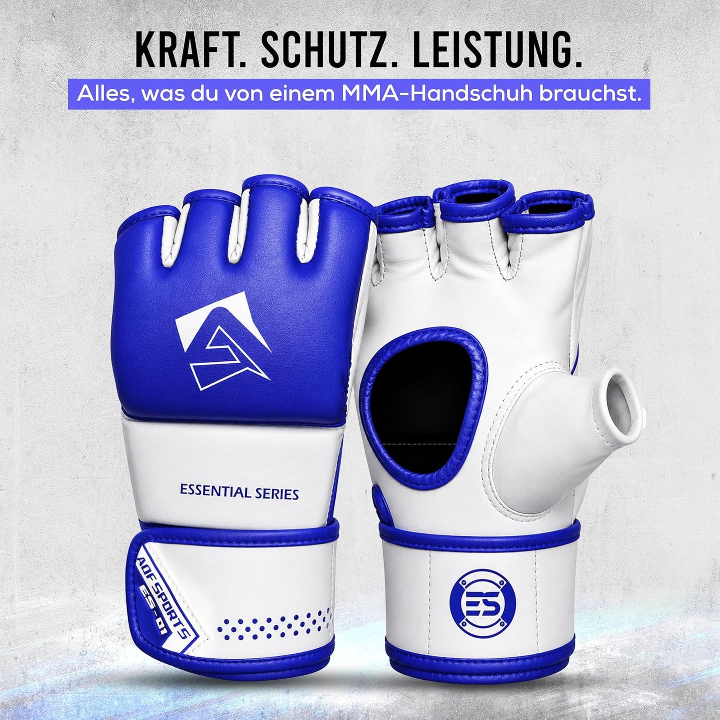 MMA Handschuhe für Training und Sparring, Blau M