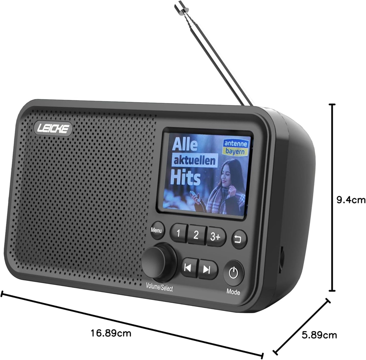 Tragbares DAB+ Radio mit Bluetooth, 2000mAh Akku