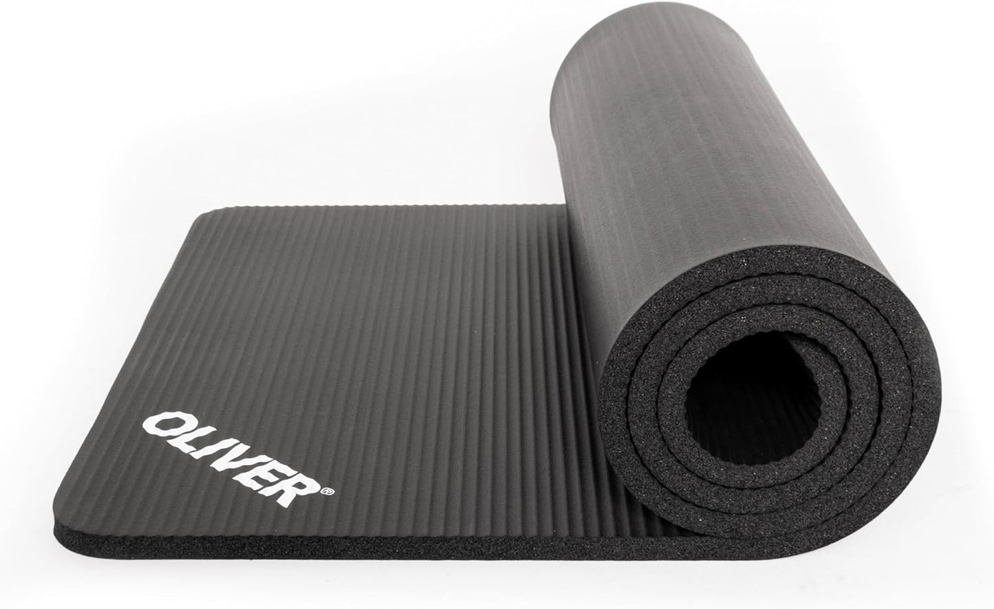 Gymnastikmatte mit Ösen, 180 x 60 x 1,5 cm (Mit Ösen) Anthrazit