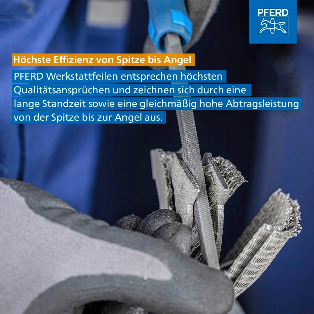 Werkstattfeilen in Rolltasche 542 WR 250, Werkstattfeilen-Set in PVC-Rolltasche Kreuzhieb H2 Länge 250mm