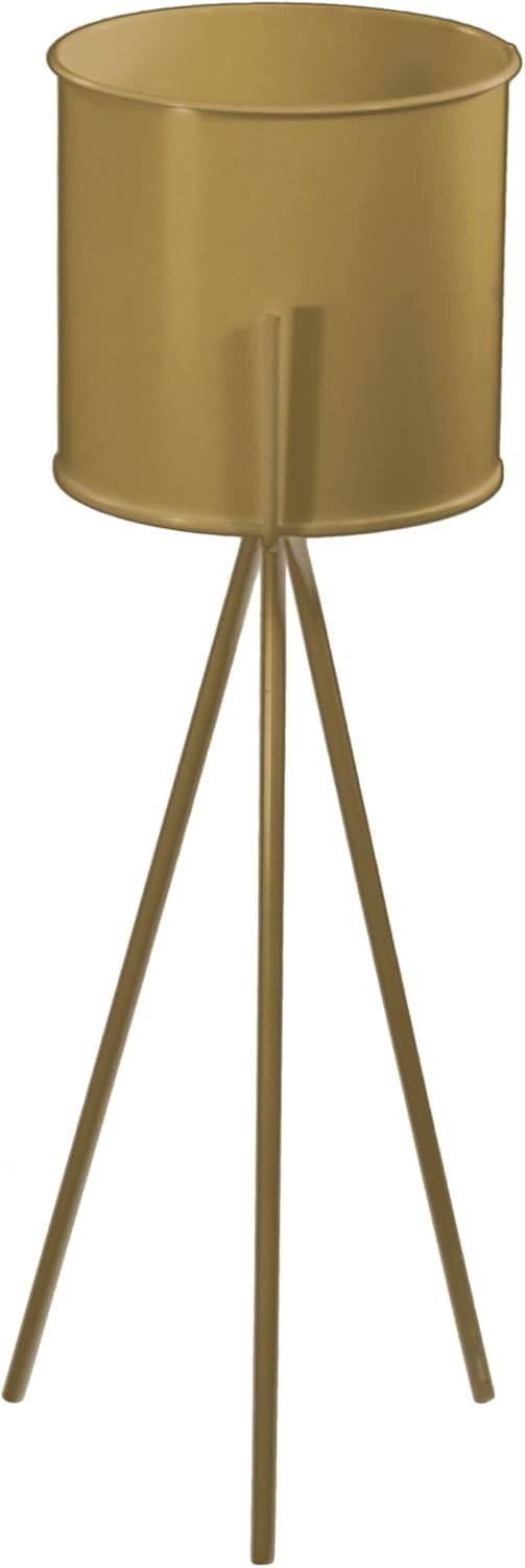 Pflanzenständer mit abnehmbarem Blumentopf (70 cm), 23 x 23 x 70H cm Gold
