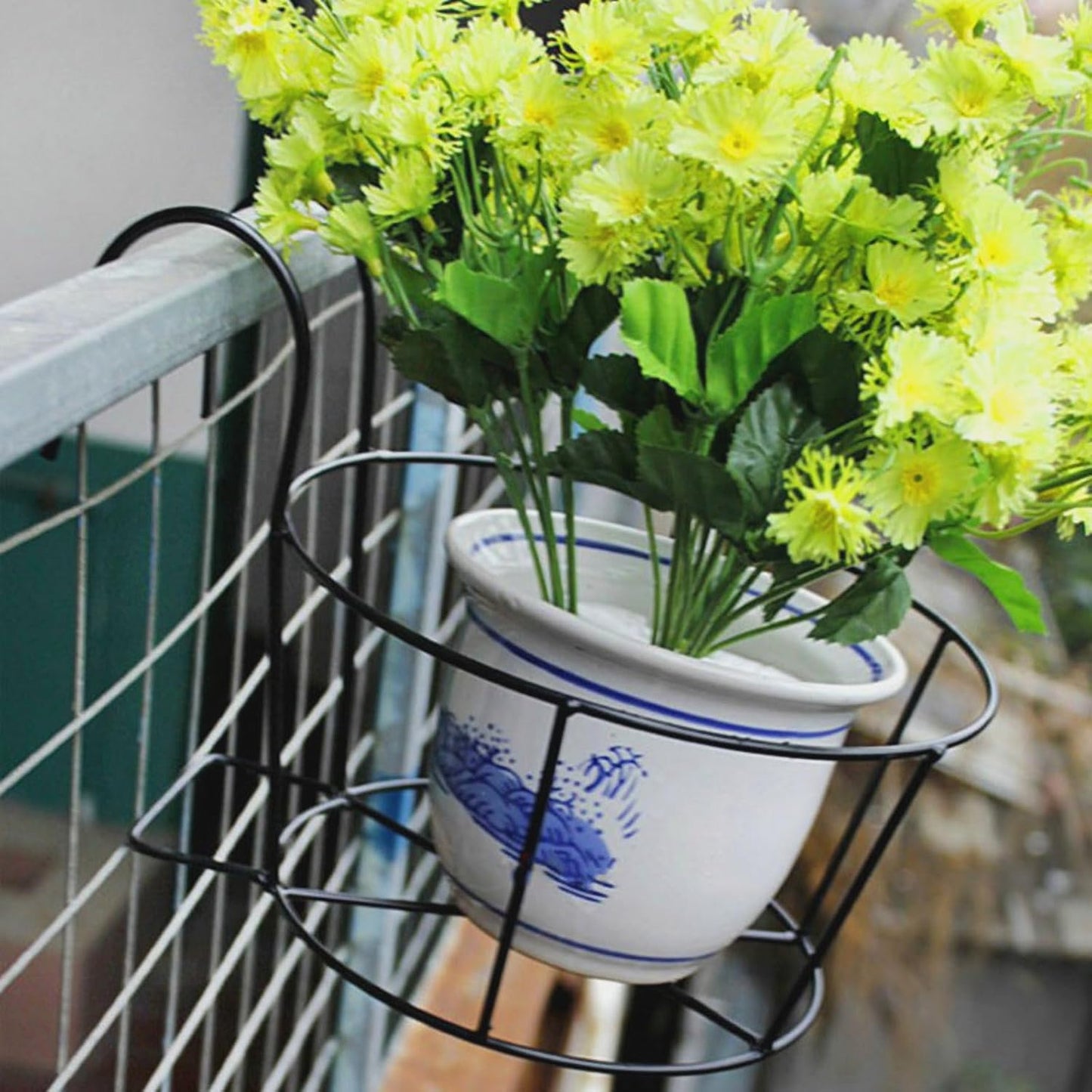 Blumentopfhalter zum Aufhängen, Schwarz