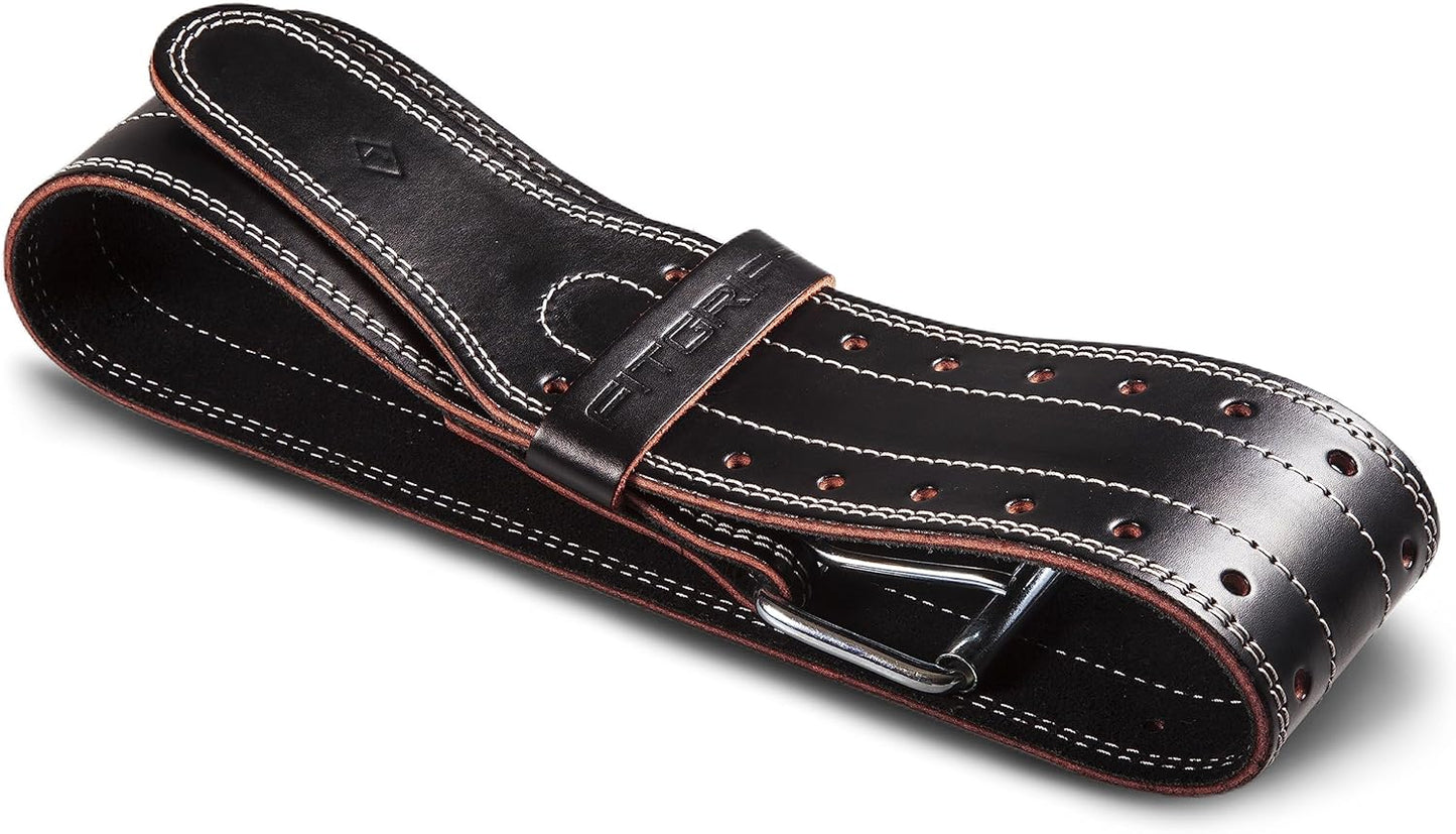 Gewichthebergürtel aus Leder, Schwarz XXL