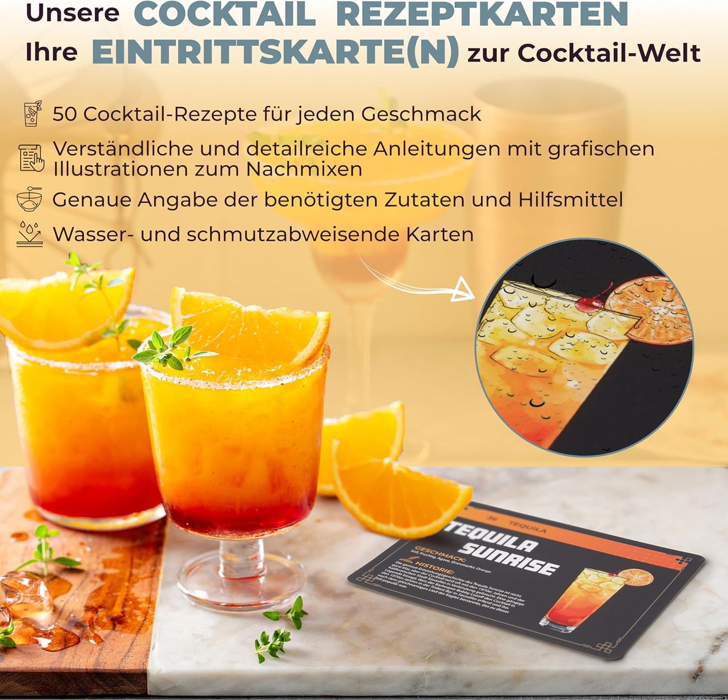 Cocktail Rezept Karten