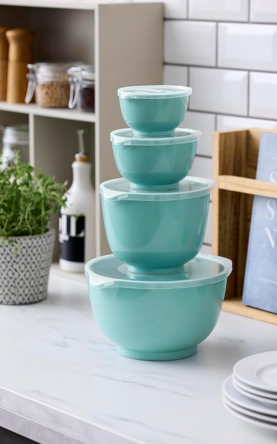 Rührschüssel-Set Margrethe mit Deckeln, 0,25 liter Nordic Green