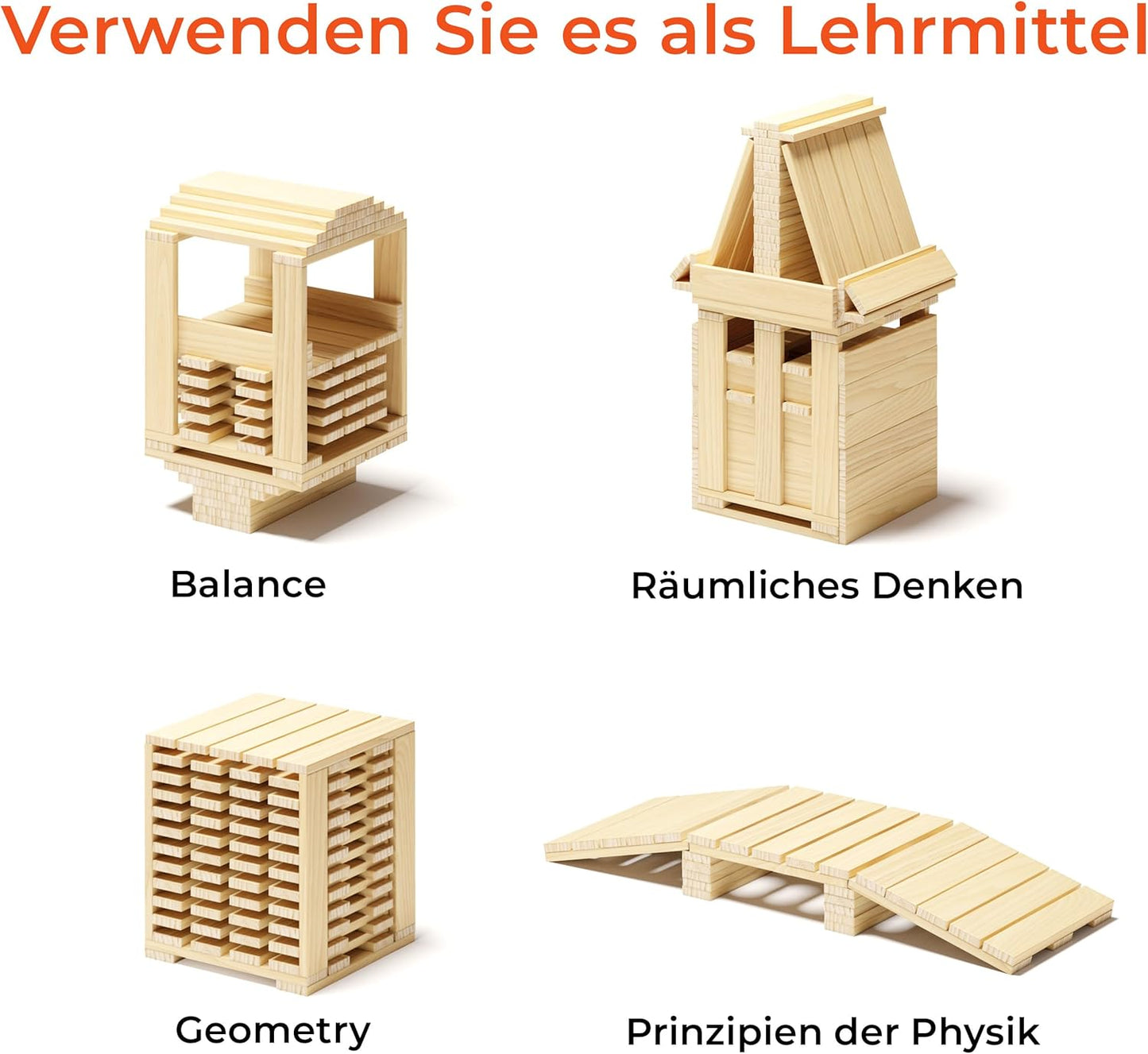 200 Stück Holzbausteine