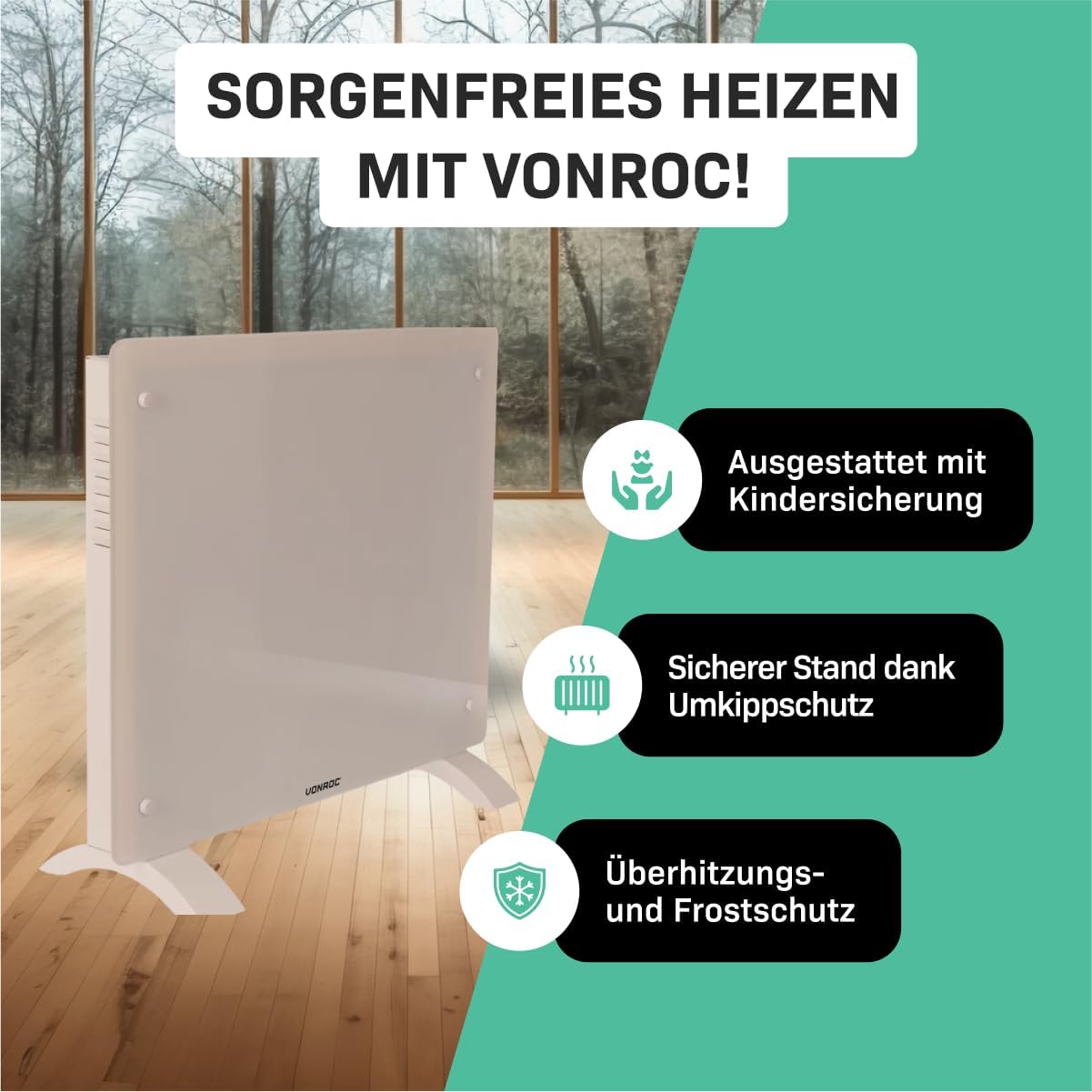 Konvektor Heizkörper, Beige 1000W