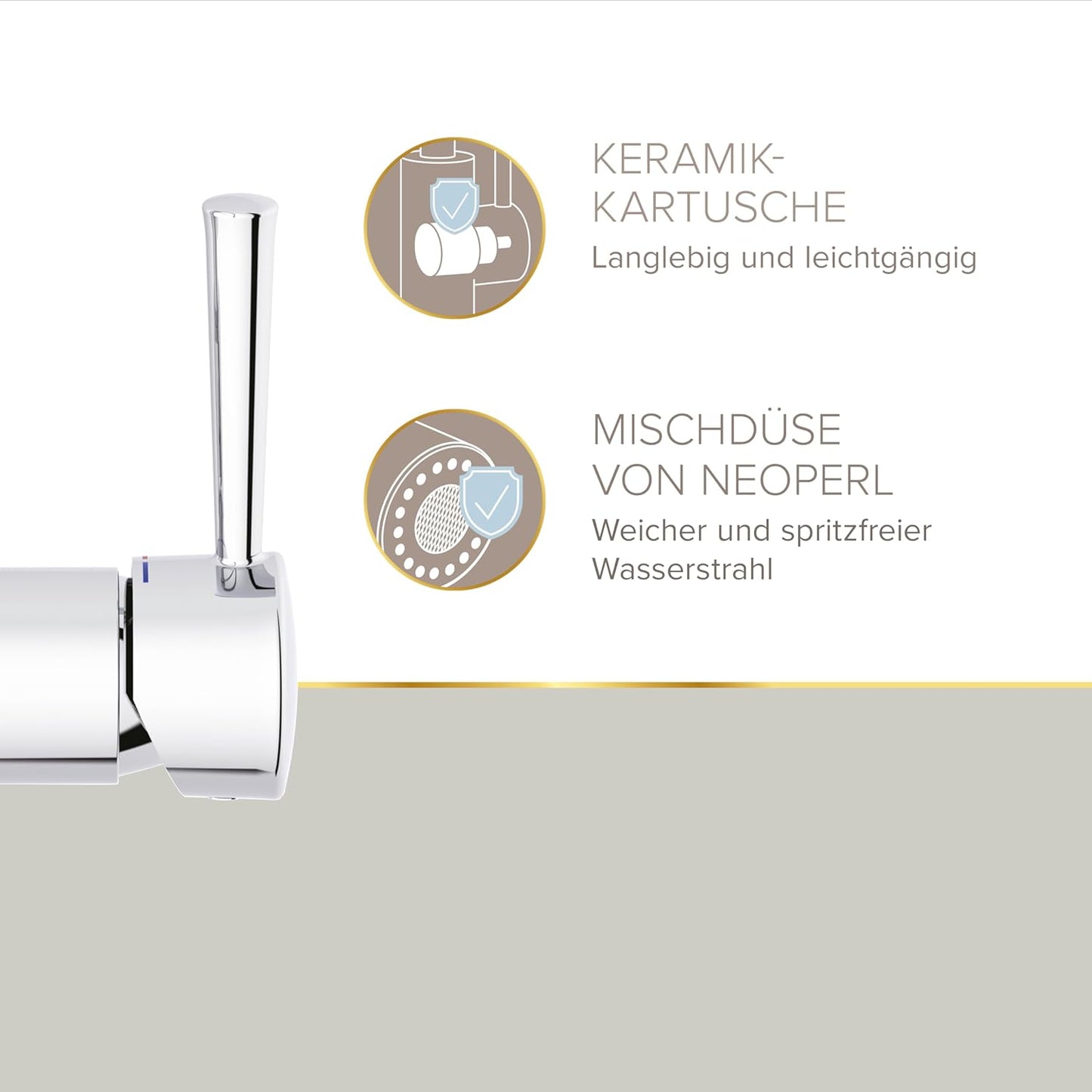 Küchenarmatur NOVA mit verstellbarer Pendelbrause, Chrom